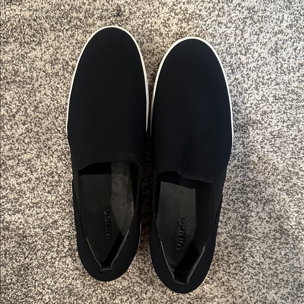 Vince Black Slip-On Shoes